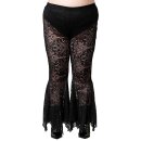Killstar Lace Bell Bottom Trousers - Spectral Lure