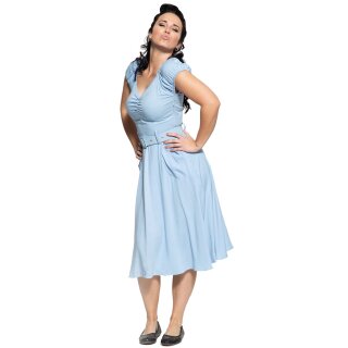 Queen Kerosin Swing Dress - Mid Blue XL