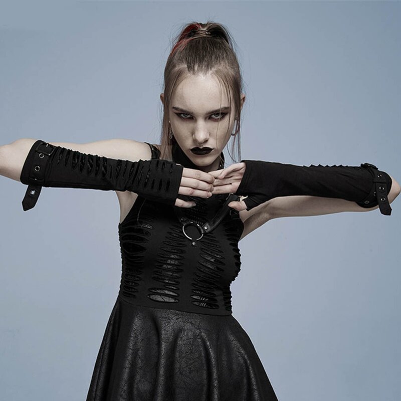 Punk Rave Handschuhe - Black Widow XS/S