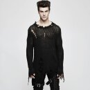 Punk Rave Knitted Sweater - Black Plague