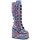 DemoniaCult Platform Boots - Swing-815 Purple-Blue Reflective