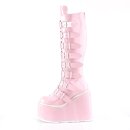 Demonia Platform Boots - Swing-815 Baby Pink Holo