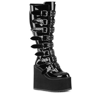 DemoniaCult Plateaustiefel - Swing-815 Patent Wide Calf