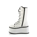 Demonia Plateaustiefel - Damned-225 White