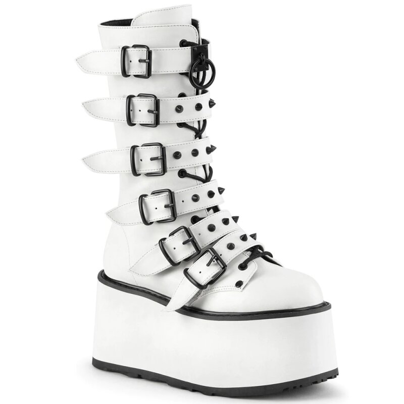 Demonia Plateaustiefel - Damned-225 White 36