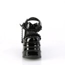 DemoniaCult Platform Sneakers - Wave-20 Black Patent