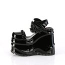 DemoniaCult Platform Sneakers - Wave-20 Black Patent 41