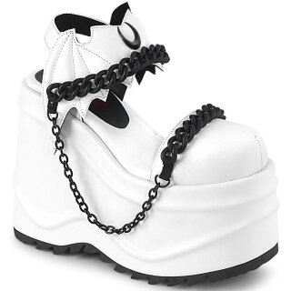 DemoniaCult Chaussures à plateforme - Wave-20 Vegan White