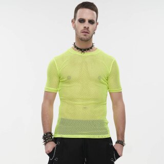 Devil Fashion Mesh T-Shirt - Goa Trance Neongelb