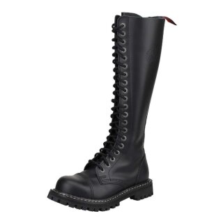 Angry Itch Leather Boots - 20-Eye Ranger Black 43