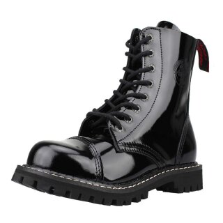Angry Itch Leather Boots - 8-Eye Ranger Patent 38