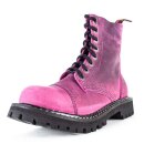 Angry Itch Leather Boots - 8-Eye Ranger Vintage Pink