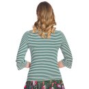 Banned Retro Vintage Top - Merry Stripe Green
