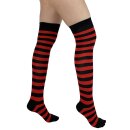 Pamela Mann Knee-High Socks - Striped Overknees Red/Black