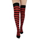 Pamela Mann Calcetines de rodilla - Striped Overknees Red/Black