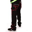 Poizen Industries Gothic Trousers - Blade Black/Red