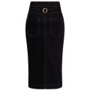 Queen Kerosin Pencil Skirt - Workwear Black XXL