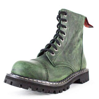 Angry Itch Leather Boots - 8-Eye Ranger Vintage Green