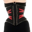 RE-AGENZ Underbust Corset - Nitrogenium with Red Lacquer Edging