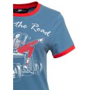 Queen Kerosin T-Shirt - Queen Of The Road Blue