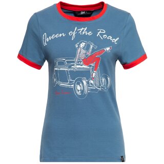 Queen Kerosin T-Shirt - Queen Of The Road Blue XXL