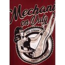 King Kerosin T-Shirt - Mechanic On Duty Wine