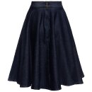 Queen Kerosin Denim Skirt - Full Circle Dark Blue XS