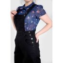 Hell Bunny Dungarees - Elly May Black 3XL