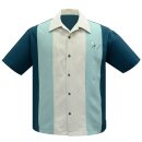 Steady Clothing camisa de bolos - Mad Atomic Men Teal