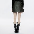 Punk Rave Mini Skirt - Withered Black