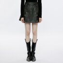 Punk Rave Mini Skirt - Withered Black S