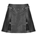 Punk Rave Mini Skirt - Withered Black S