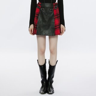 Punk Rave Mini Skirt - Withered Tartan XL
