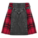Punk Rave Mini Skirt - Withered Tartan XL