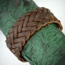 The Rock Shop Leather Wristband - Triple Weaved Double...