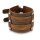The Rock Shop Leather Wristband - Double Buckle Brown