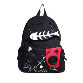 Banned  Backpack with Speakers - Cat Red