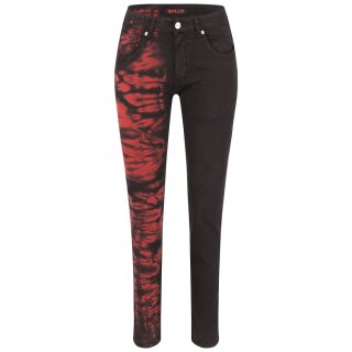 Aderlass Pantaloni jeans - Freak PantsTie-Dye Red