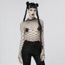 Punk Rave Bodysuit - Fishnet Black