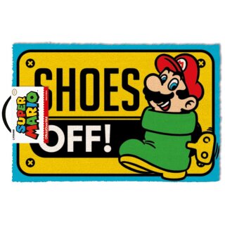 Super Mario Doormat - Shoes Off