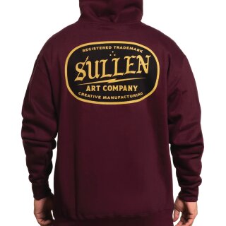 Sullen Clothing Zip Hoodie - Art Co. Hoodie Burgundy