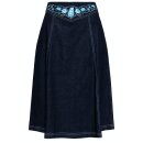 Queen Kerosin Denim Skirt - Blue Swing