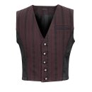 Devil Fashion Vest - Tailed Waistcoat Bordeaux
