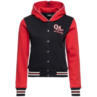 Queen Kerosin chaqueta de la universidad - QK Hoodie Black-Red