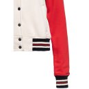 Queen Kerosin chaqueta de la universidad - Blanko Cream-Red
