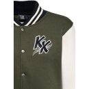 King Kerosin College Jacket - Rebel Oil Green