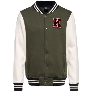 King Kerosin College Jacket - Blanko Oil Green