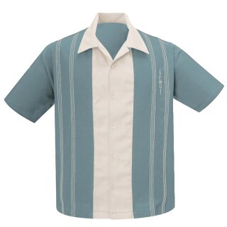 Steady Clothing Vintage Bowling Shirt - The Harper Sea Foam