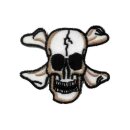 Rock Daddy Mini Patch - Laughing Pirate Skull White