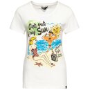 Queen Kerosin T-Shirt - Get Out Of My Sun Blanc